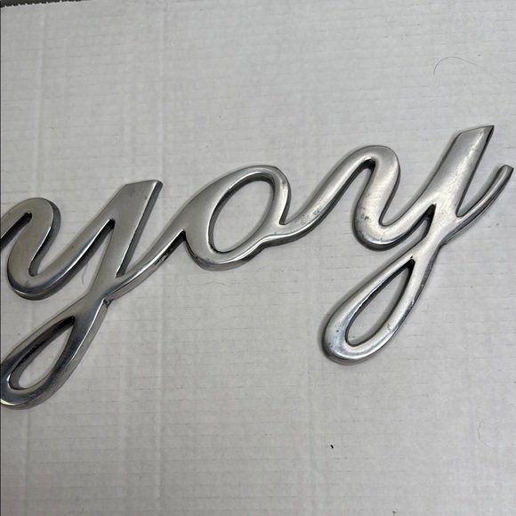 Silver Pewter Cursive Art Wall Decor - Picture 3 of 8